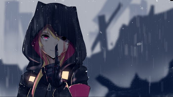 M4 SOPMOD II from Girls Frontline in the rain