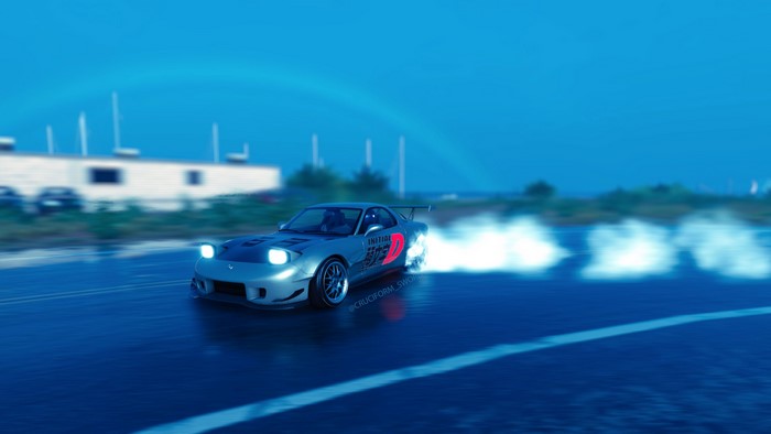 Mazda RX-7 FD drifting in The Crew 2