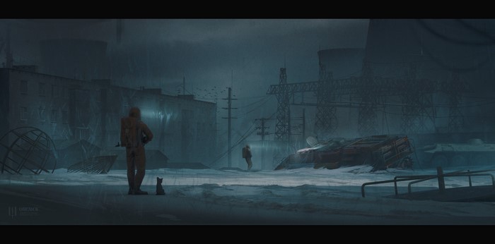 S.T.A.L.K.E.R. nuclear power plant in winter