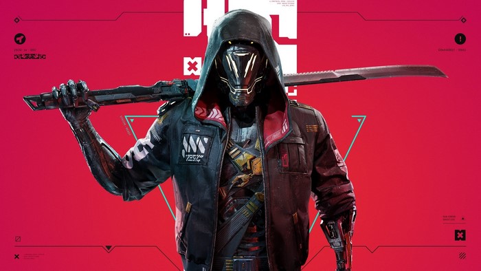 Ghostrunner Cyberpunk Ninja in Hooded Jacket
