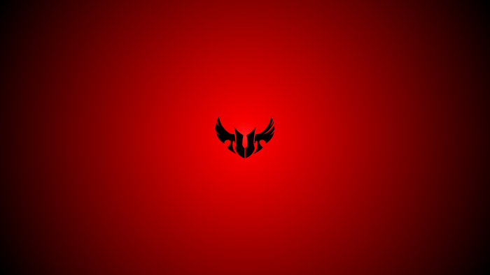 ASUS TUF logo on red background