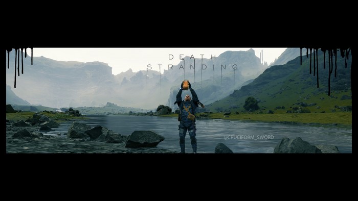 Sam Porter Bridges from Death Stranding holding cargo