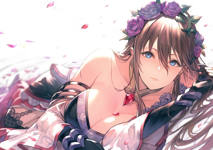 Rosetta from Granblue Fantasy with Roses