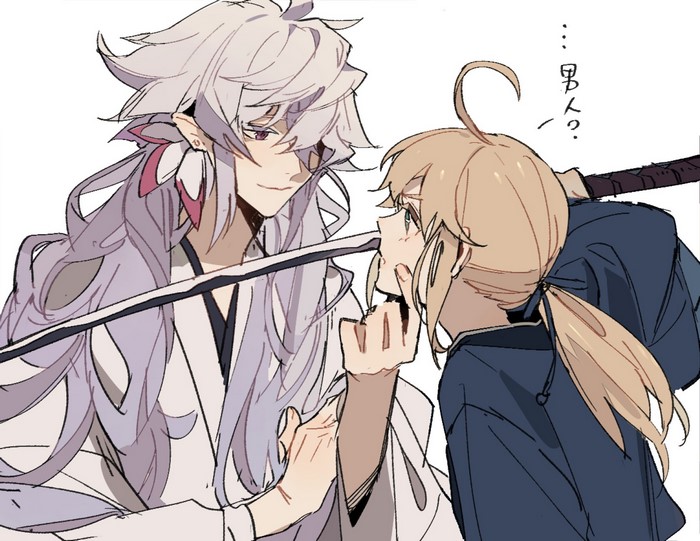 Merlin and Artoria Pendragon from Fate/Grand Order
