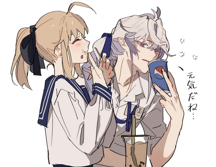 Artoria Pendragon and Merlin from Fate/Grand Order