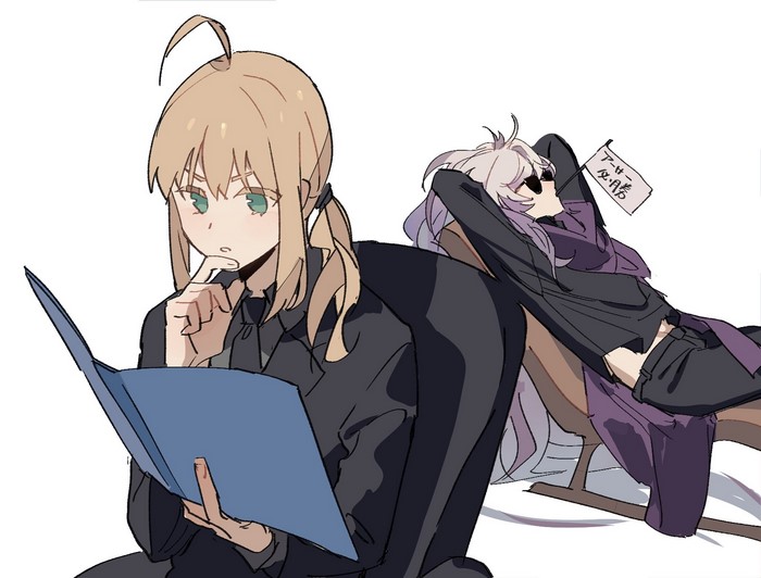 Saber and Merlin from Fate/Grand Order
