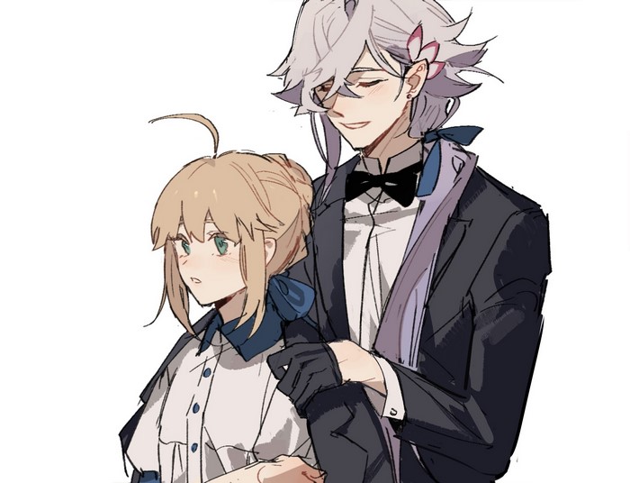 Artoria Pendragon and Merlin from Fate/Grand Order