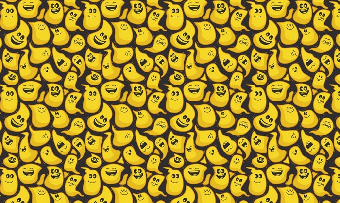 Yellow ghosts pattern
