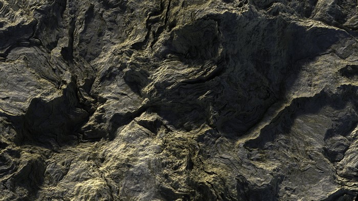 Close-up of textured rock formations