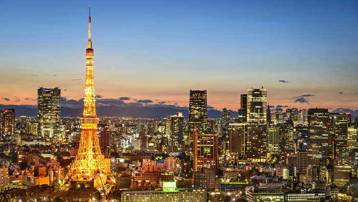Tokyo cityscape with Tokyo Tower at dusk