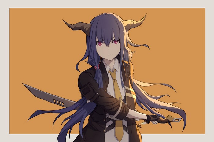 Chen from Arknights holding a sword
