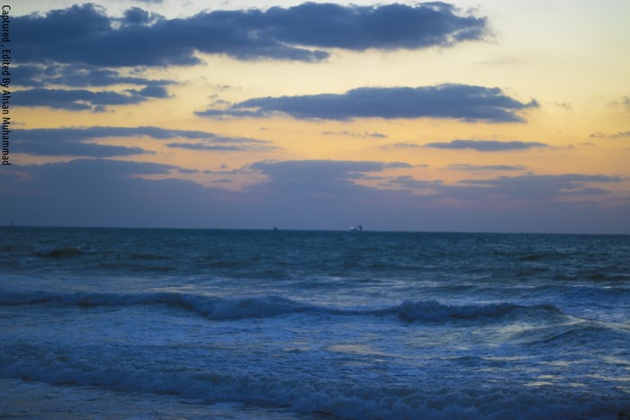 Sea and clouds at sunset