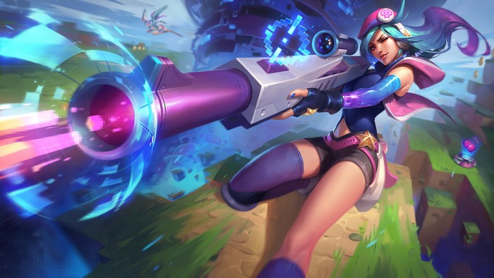 Caitlyn from League of Legends Arcade Splash Screen