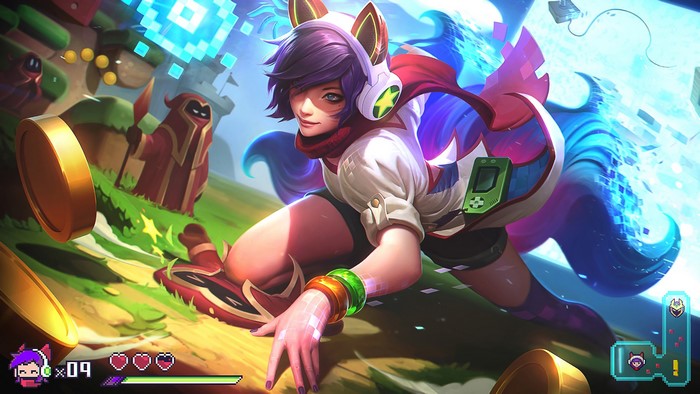 Ahri from League of Legends Arcade Splash Screen