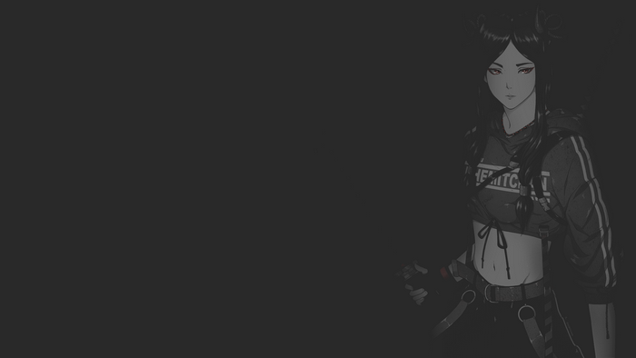 Anime girl with red eyes and black hair