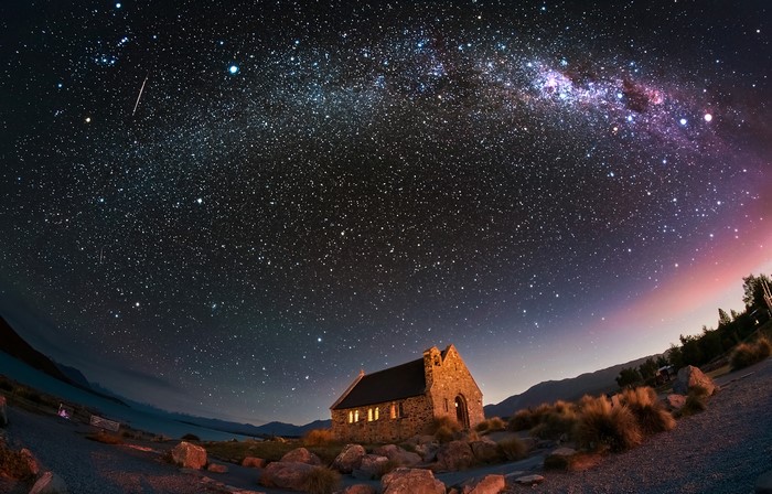 Church of the Good Shepherd under the Milky Way