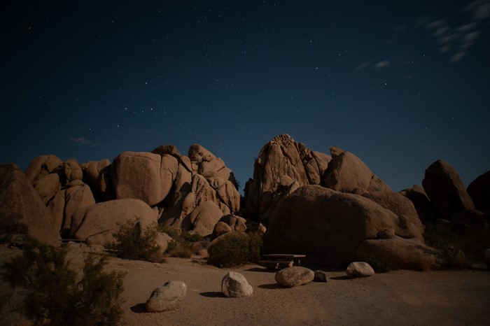 Starry Night Over Desert Rocks