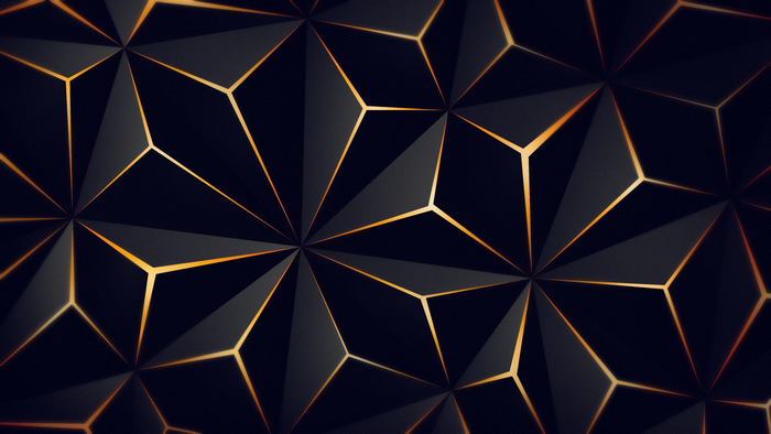Abstract Orange and Black Geometric Design