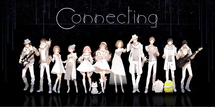 Connecting artwork with characters and guitars