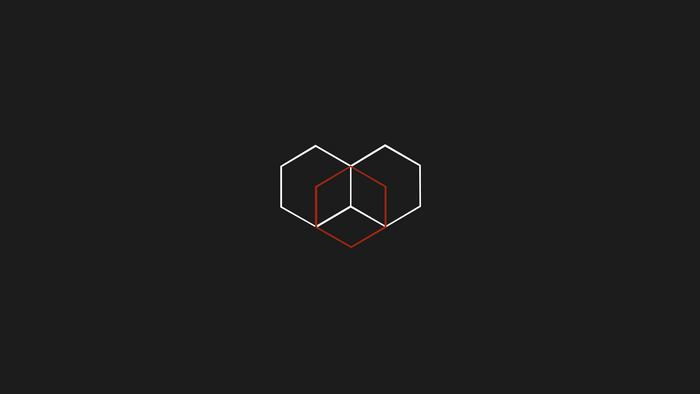 Geometric heart shape with cubes