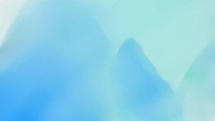 Abstract blue and aqua mountain landscape artwork
