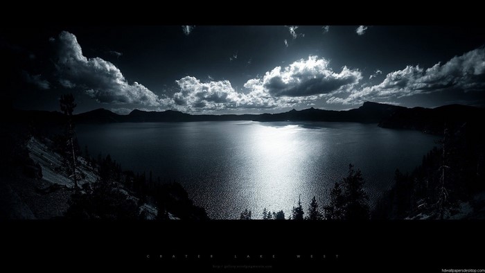 Crater Lake West at Night