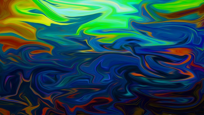 Abstract fluid digital art with vibrant colors