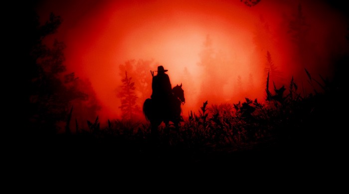 Cowboy on horseback in Red Dead Redemption 2