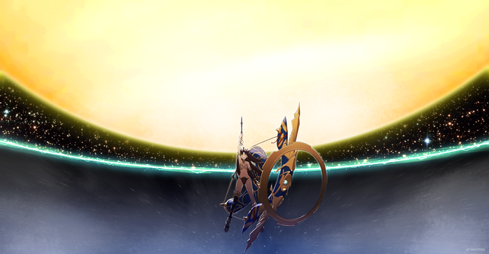 Ishtar from Fate/Grand Order in space