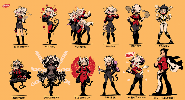 Helltaker Characters Digital Art