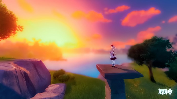 Yanfei from Genshin Impact at sunset