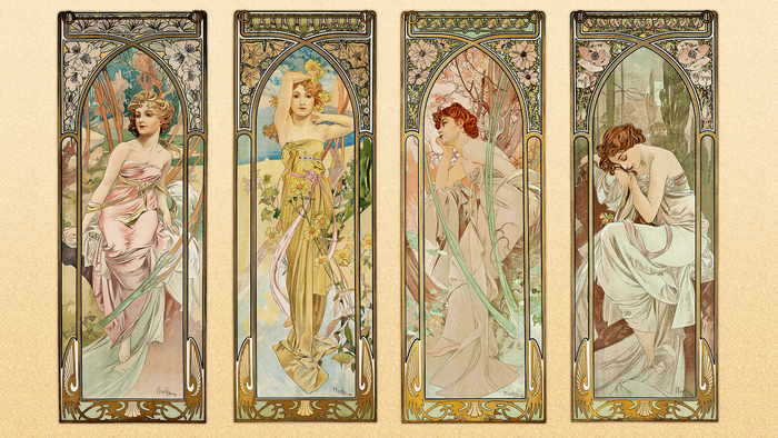 The Seasons by Alphonse Mucha