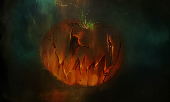 Spooky Halloween Jack-o'-lantern artwork