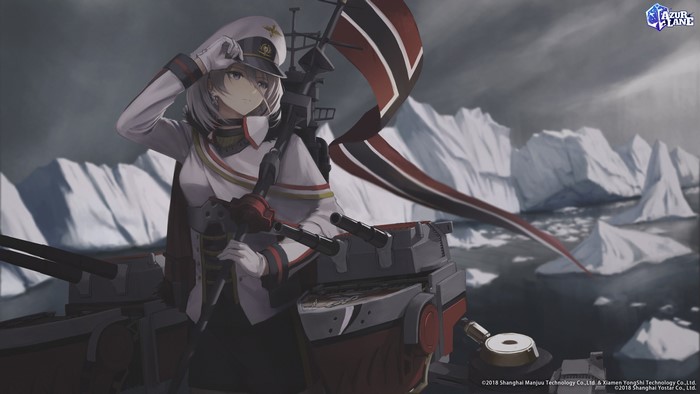 Tirpitz from Azur Lane in an icy environment