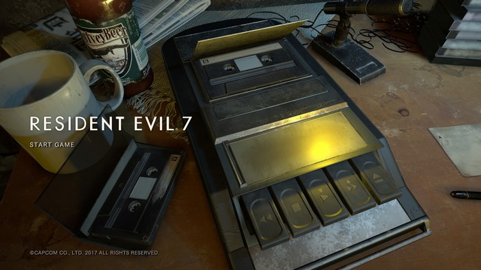 Resident Evil 7 video game title screen