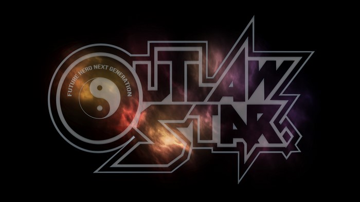 Outlaw Star anime logo with Yin Yang symbol