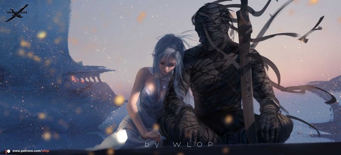 Ghostblade Fantasy Art by WLOP