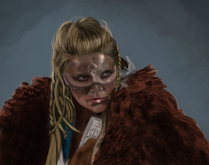 Lagertha from Vikings, digital painting