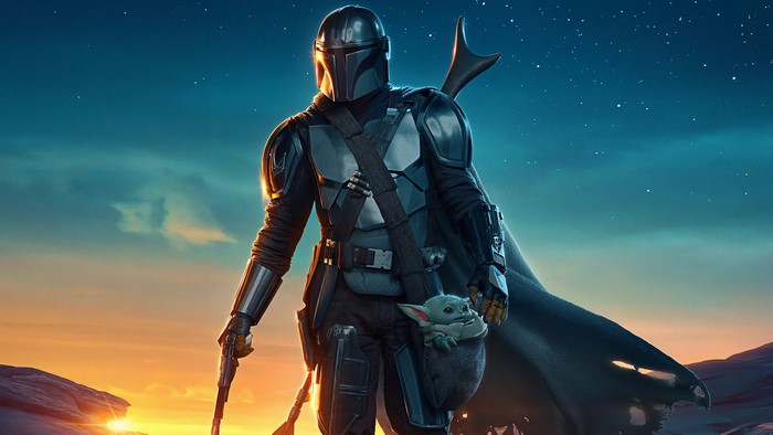 The Mandalorian and Grogu from The Mandalorian TV Series 4K