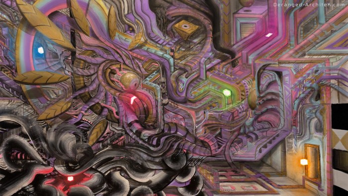 Psychedelic abstract painting artwork