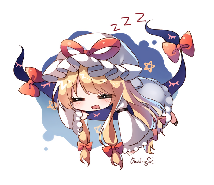 Chibi Yukari Yakumo sleeping