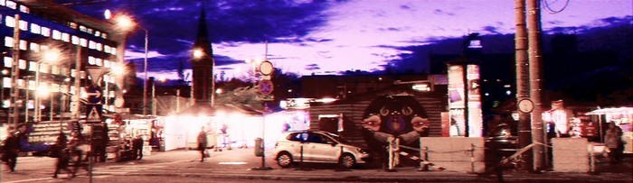 4K Budapest night city distortion Retro Wave