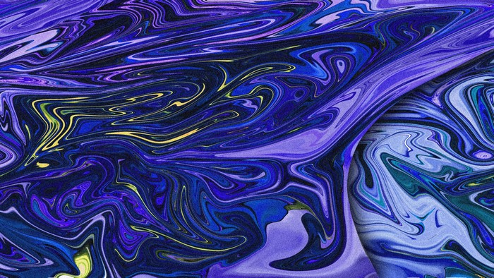 Abstract fluid art with purple and blue swirls