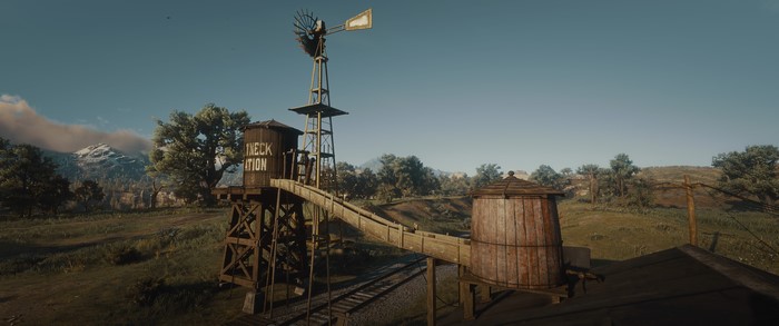 Red Dead Redemption 2: Water tower and windmill at Valentine