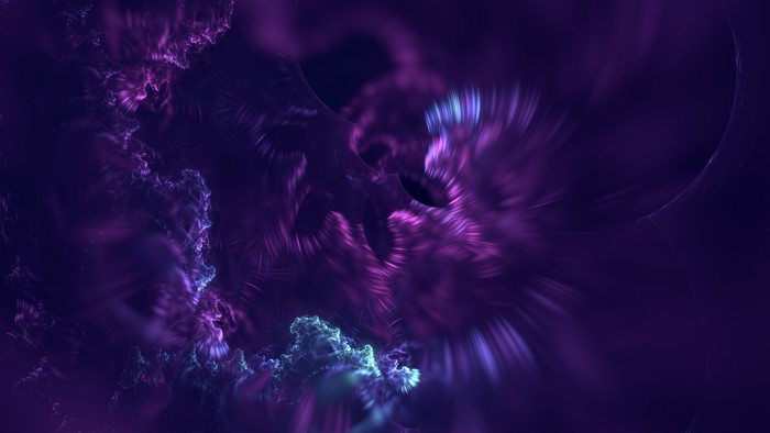 Abstract purple and blue fractal art