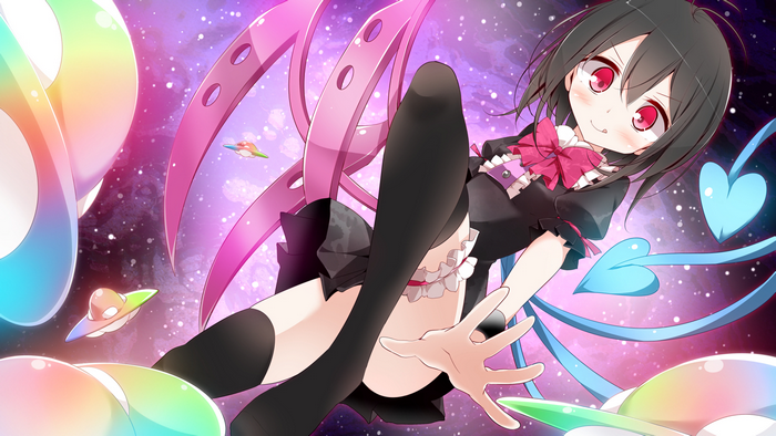 Houjuu Nue from Touhou with thigh-highs