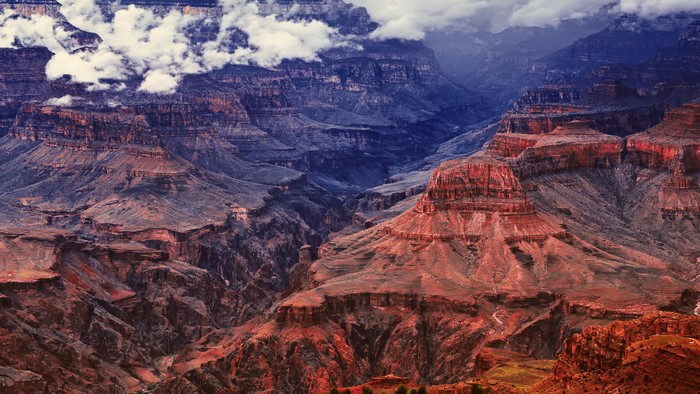 Grand Canyon Landscape with Overcast Sky