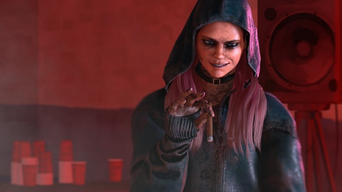 The Legion from Dead by Daylight holding a cigar