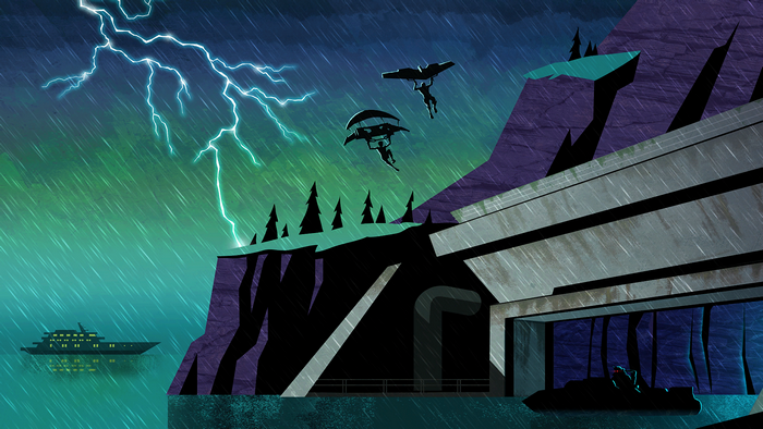 Fortnite Mountain Raid during a thunderstorm