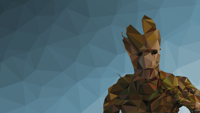 Groot from Guardians of the Galaxy Polygon Art